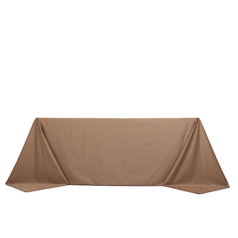 90" x 132" Scuba Polyester Rectangular Tablecloth TAB_SCUBA_90132_NUDE