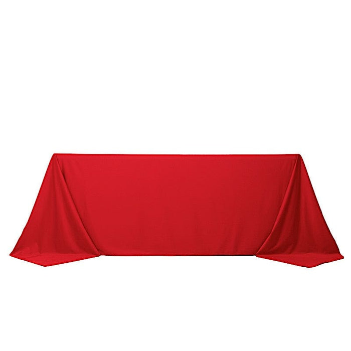 90" x 132" Scuba Polyester Rectangular Tablecloth TAB_SCUBA_90132_RED