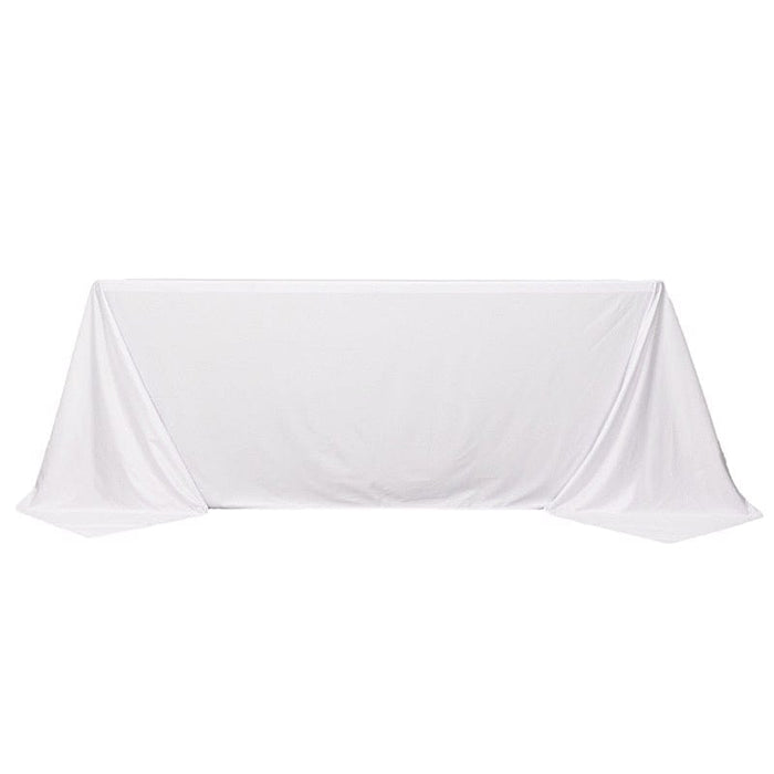 90" x 132" Scuba Polyester Rectangular Tablecloth TAB_SCUBA_90132_WHT