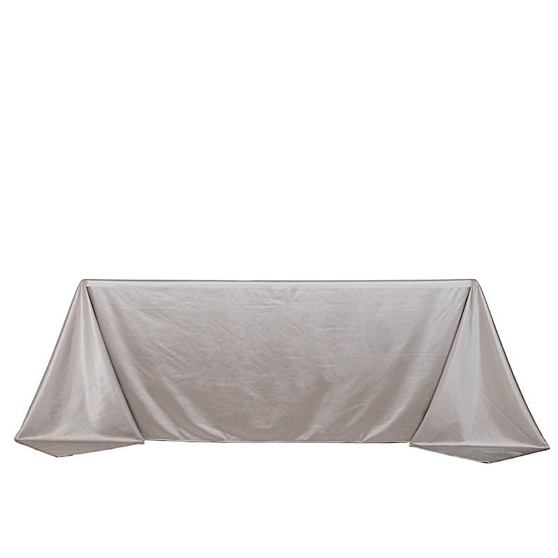 90" x 132" Scuba Polyester Rectangular Tablecloth TAB_SCUBA_SH_90132_SILV