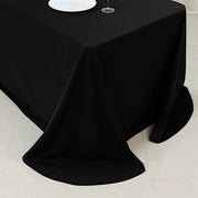 90" x 132" Scuba Polyester Rectangular Tablecloth with Rounded Corners