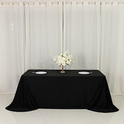 90" x 132" Scuba Polyester Rectangular Tablecloth with Rounded Corners