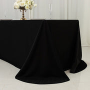 90" x 132" Scuba Polyester Rectangular Tablecloth with Rounded Corners