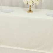 90" x 132" Scuba Polyester Rectangular Tablecloth with Rounded Corners