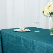 90" x 156" Accordion Metallic Crinkled Taffeta Rectangular Tablecloth