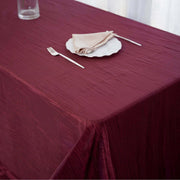 90" x 156" Accordion Metallic Crinkled Taffeta Rectangular Tablecloth