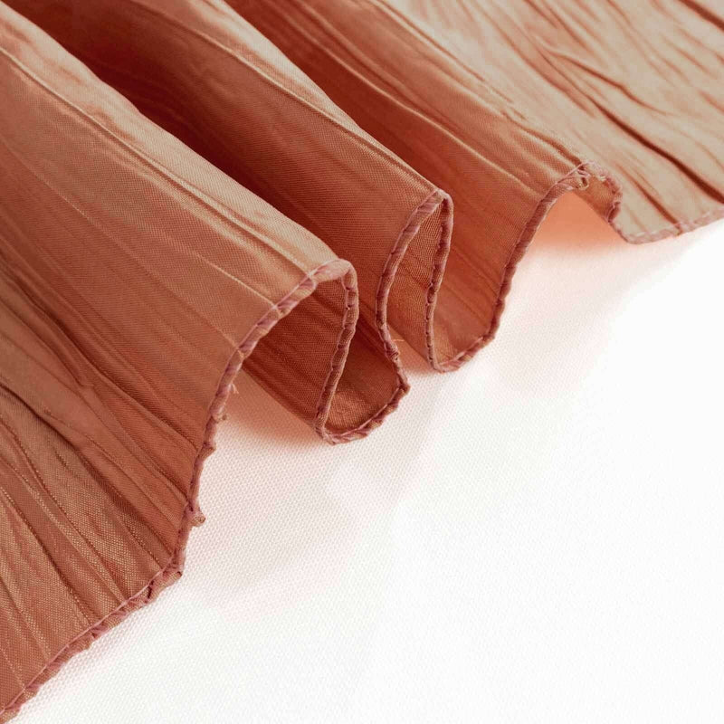 90" x 156" Accordion Metallic Crinkled Taffeta Rectangular Tablecloth