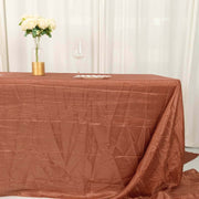 90" x 156" Accordion Metallic Crinkled Taffeta Rectangular Tablecloth