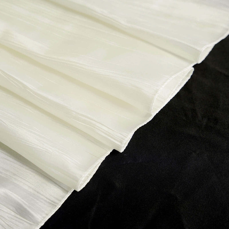 90" x 156" Accordion Metallic Crinkled Taffeta Rectangular Tablecloth