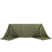 90" x 156" Accordion Metallic Crinkled Taffeta Rectangular Tablecloth TAB_ACRNK_90156_DSG