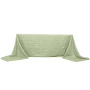 90" x 156" Accordion Metallic Crinkled Taffeta Rectangular Tablecloth TAB_ACRNK_90156_SAGE