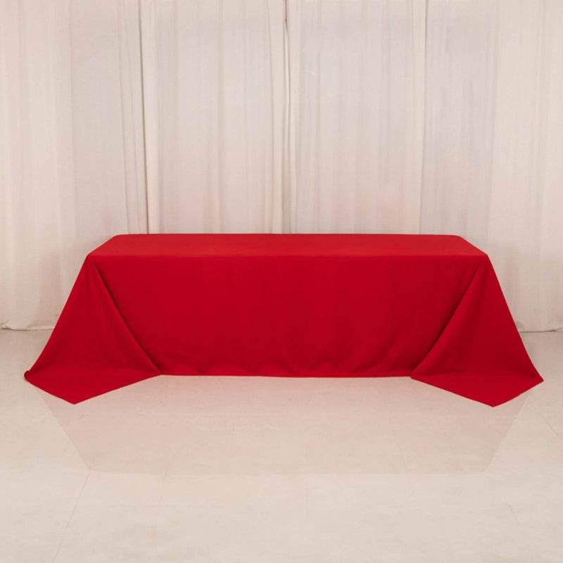 90" x 156" Cotton Blend Rectangular Tablecloth for Weddings and Events