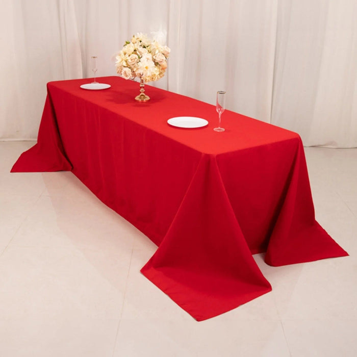 90" x 156" Cotton Blend Rectangular Tablecloth for Weddings and Events
