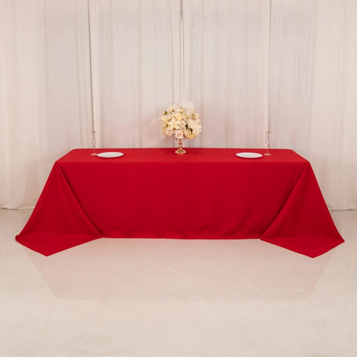 90" x 156" Cotton Blend Rectangular Tablecloth for Weddings and Events