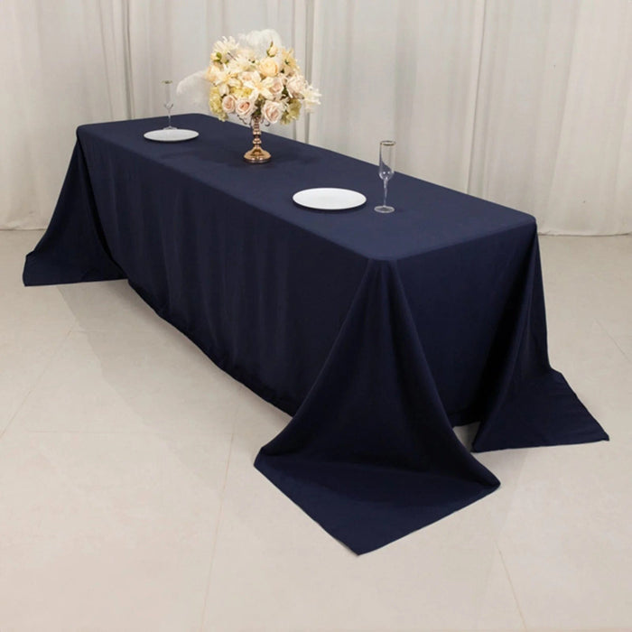 90" x 156" Cotton Blend Rectangular Tablecloth for Weddings and Events