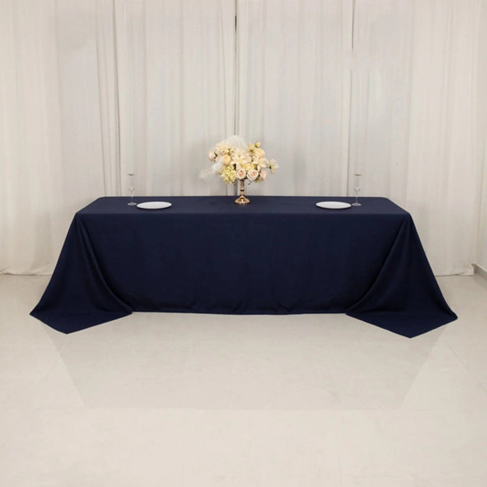 90" x 156" Cotton Blend Rectangular Tablecloth for Weddings and Events