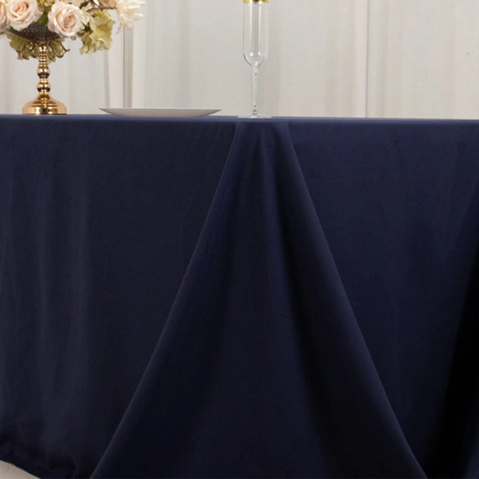90" x 156" Cotton Blend Rectangular Tablecloth for Weddings and Events