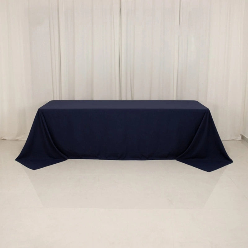 90" x 156" Cotton Blend Rectangular Tablecloth for Weddings and Events