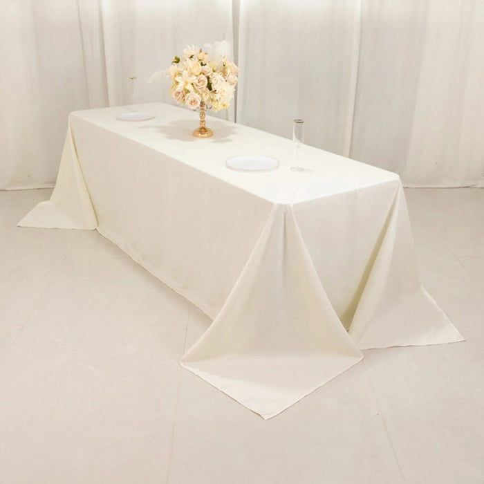 90" x 156" Cotton Blend Rectangular Tablecloth for Weddings and Events