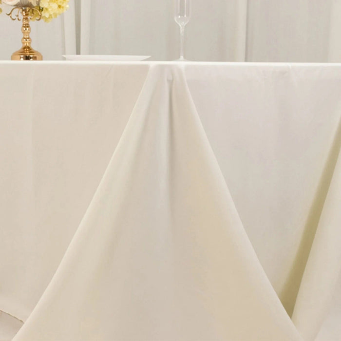 90" x 156" Cotton Blend Rectangular Tablecloth for Weddings and Events