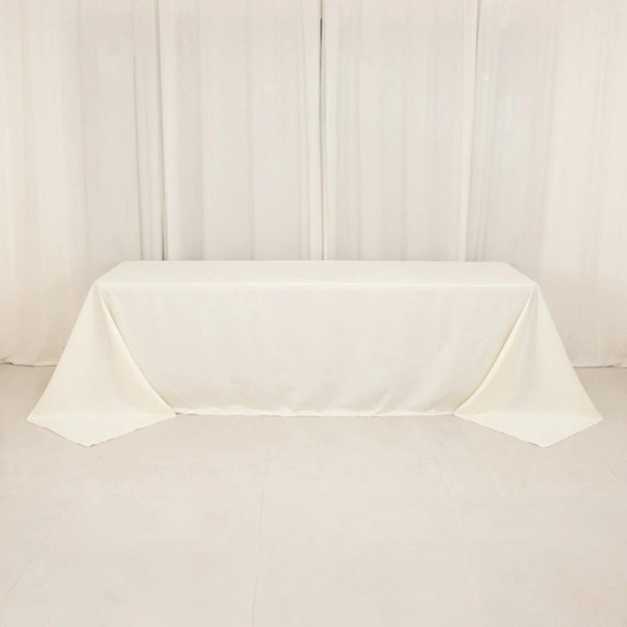 90" x 156" Cotton Blend Rectangular Tablecloth for Weddings and Events