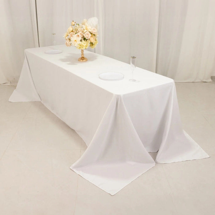 90" x 156" Cotton Blend Rectangular Tablecloth for Weddings and Events