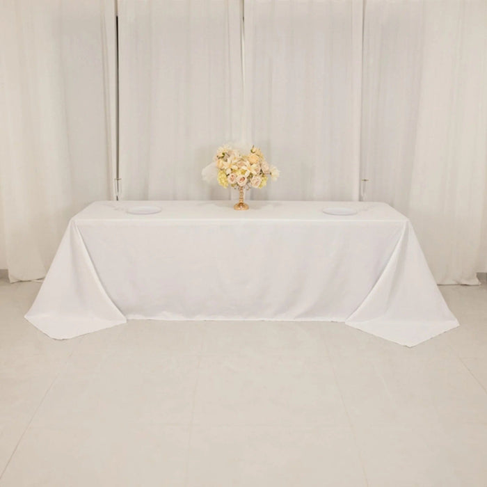 90" x 156" Cotton Blend Rectangular Tablecloth for Weddings and Events