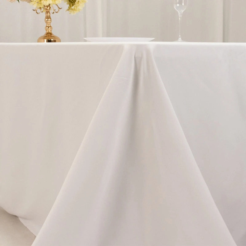 90" x 156" Cotton Blend Rectangular Tablecloth for Weddings and Events