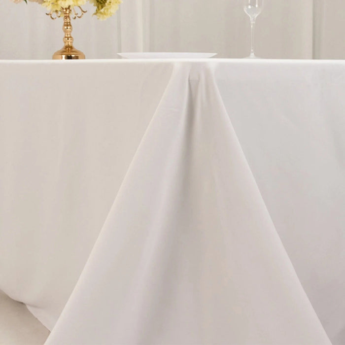 90" x 156" Cotton Blend Rectangular Tablecloth for Weddings and Events