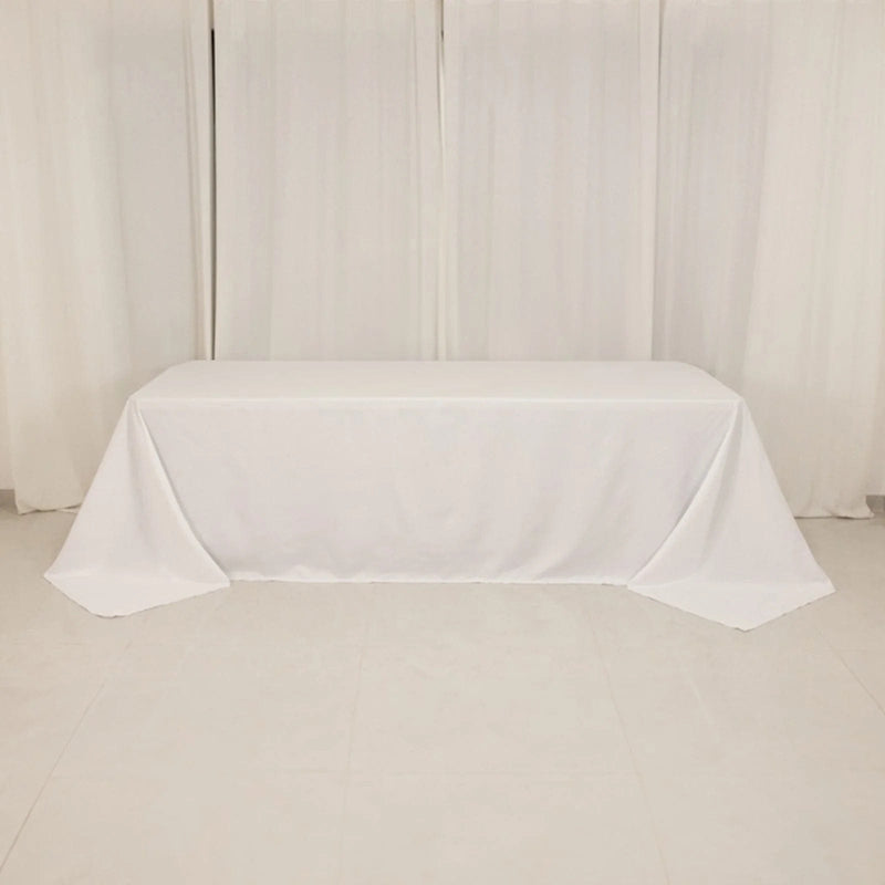 90" x 156" Cotton Blend Rectangular Tablecloth for Weddings and Events