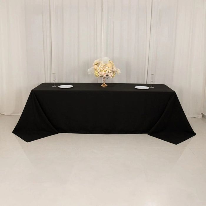 90" x 156" Cotton Blend Rectangular Tablecloth for Weddings and Events
