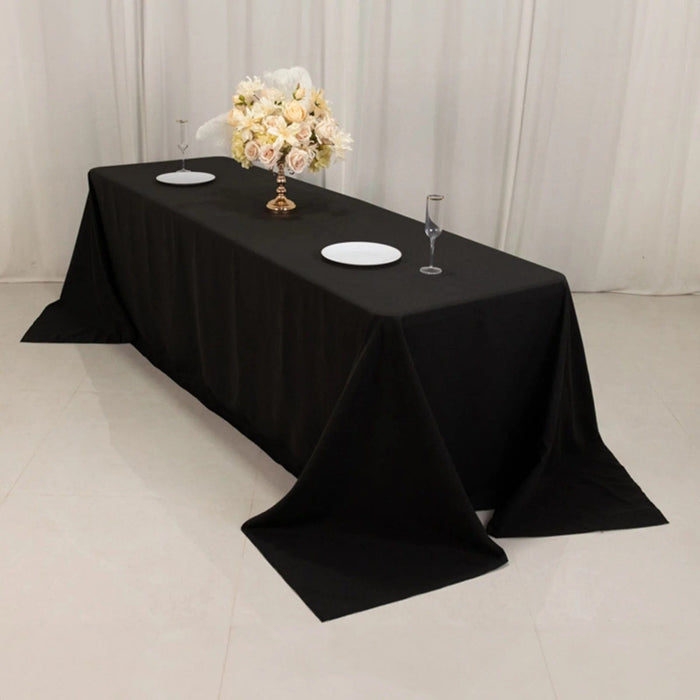 90" x 156" Cotton Blend Rectangular Tablecloth for Weddings and Events