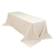 90" x 156" Cotton Blend Rectangular Tablecloth for Weddings and Events TAB_COT01_90156_IVR