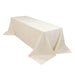 90" x 156" Cotton Blend Rectangular Tablecloth for Weddings and Events TAB_COT01_90156_IVR