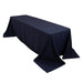 90" x 156" Cotton Blend Rectangular Tablecloth for Weddings and Events TAB_COT01_90156_NAVY