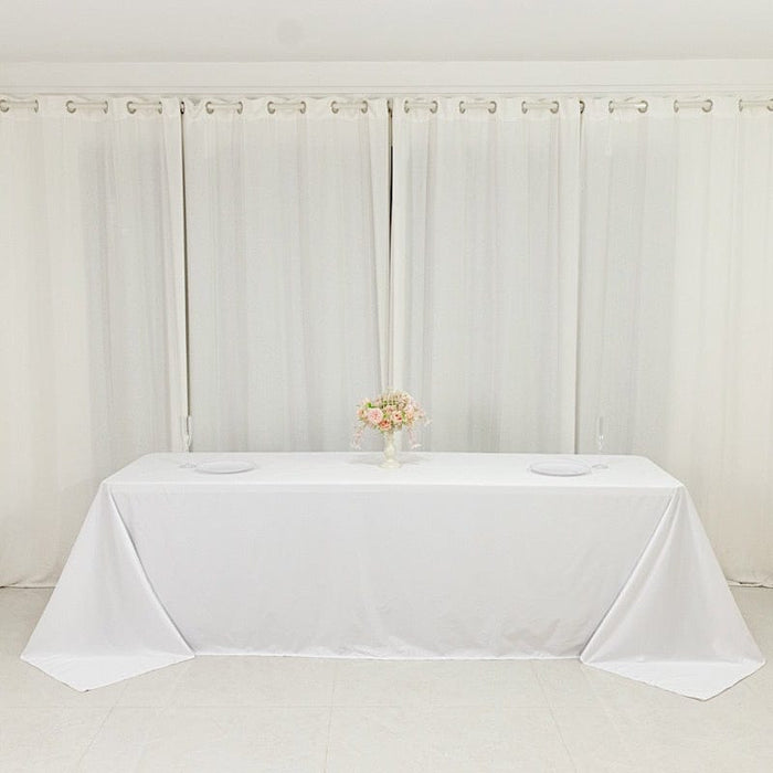 90" x 156" Fire Retardant Scuba Polyester Rectangle Tablecloth