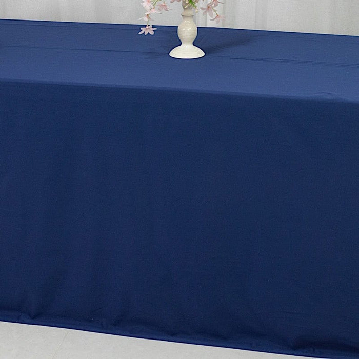 90" x 156" Fire Retardant Scuba Polyester Rectangle Tablecloth