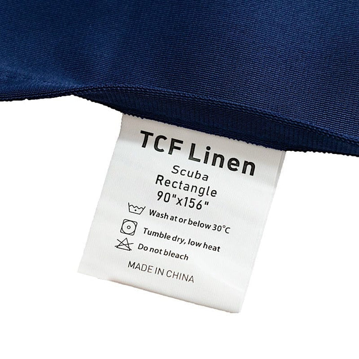 90" x 156" Fire Retardant Scuba Polyester Rectangle Tablecloth