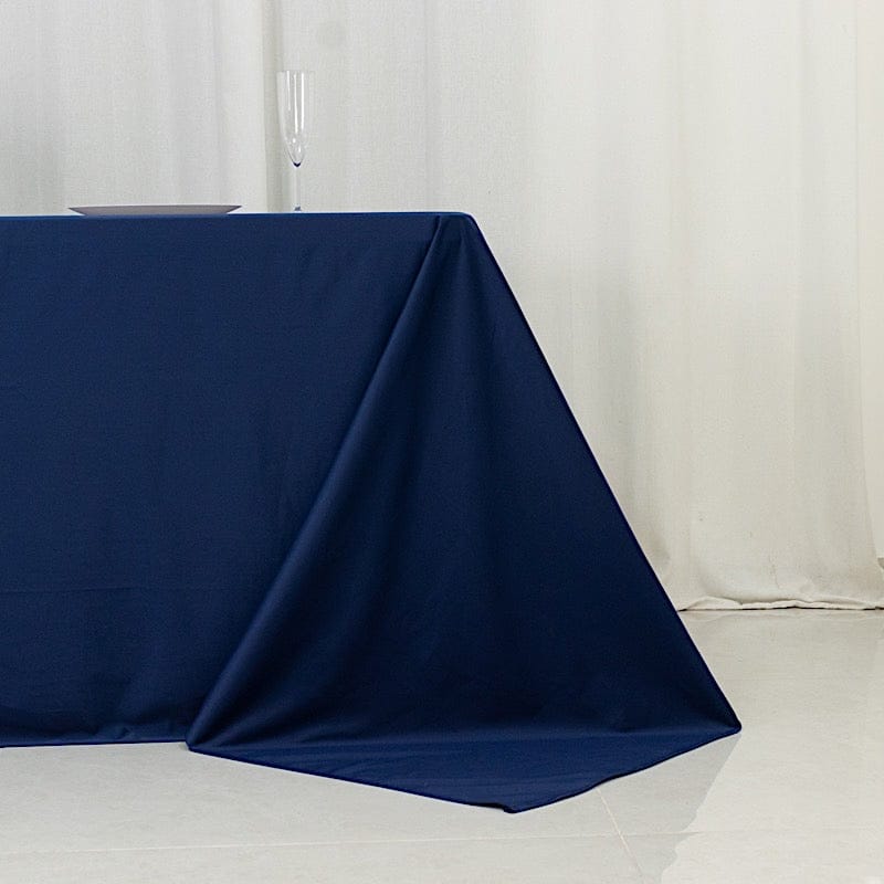90" x 156" Fire Retardant Scuba Polyester Rectangle Tablecloth