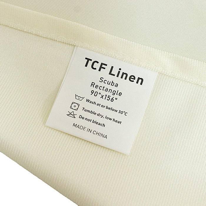 90" x 156" Fire Retardant Scuba Polyester Rectangle Tablecloth