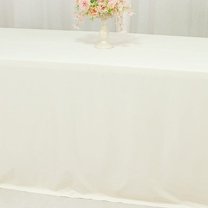 90" x 156" Fire Retardant Scuba Polyester Rectangle Tablecloth