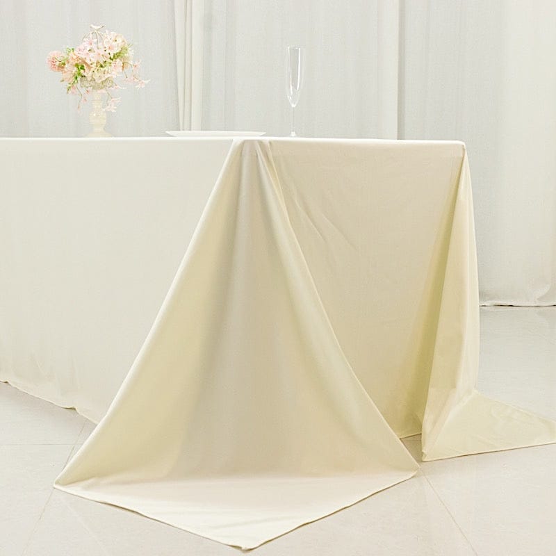 90" x 156" Fire Retardant Scuba Polyester Rectangle Tablecloth