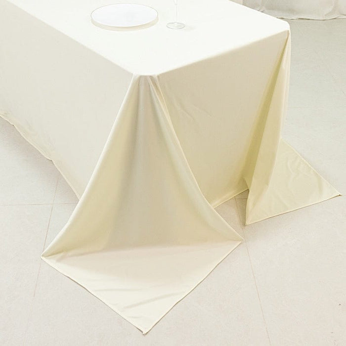 90" x 156" Fire Retardant Scuba Polyester Rectangle Tablecloth