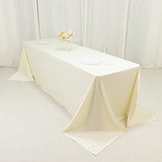 90" x 156" Fire Retardant Scuba Polyester Rectangle Tablecloth