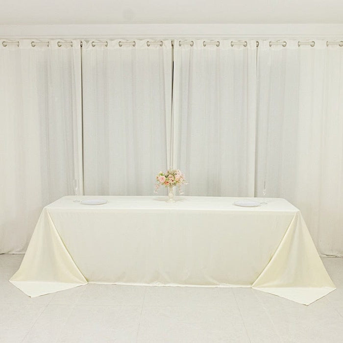 90" x 156" Fire Retardant Scuba Polyester Rectangle Tablecloth
