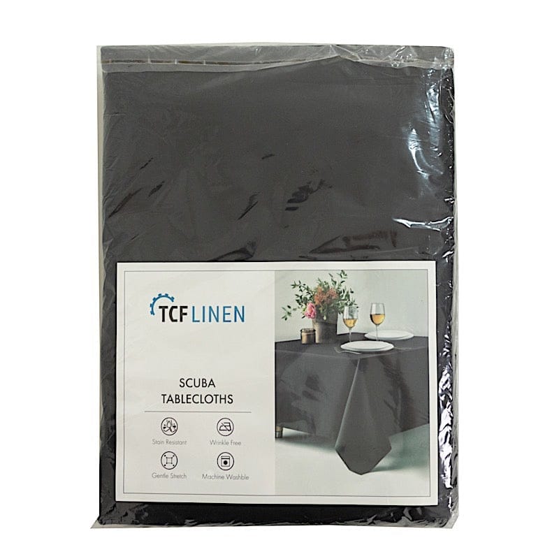 90" x 156" Fire Retardant Scuba Polyester Rectangle Tablecloth