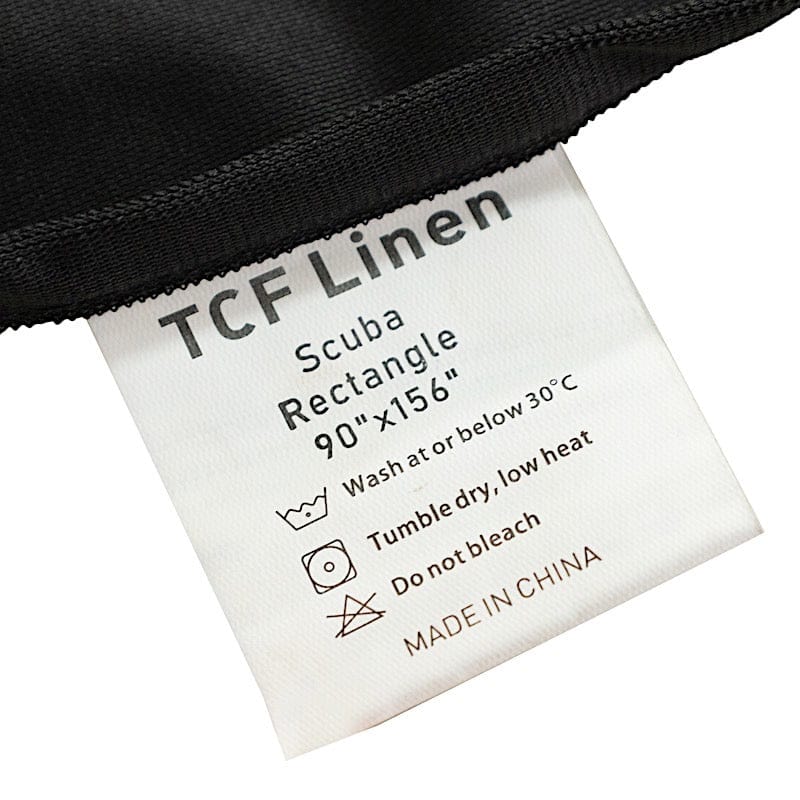 90" x 156" Fire Retardant Scuba Polyester Rectangle Tablecloth