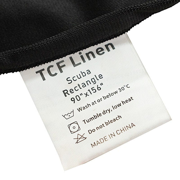 90" x 156" Fire Retardant Scuba Polyester Rectangle Tablecloth