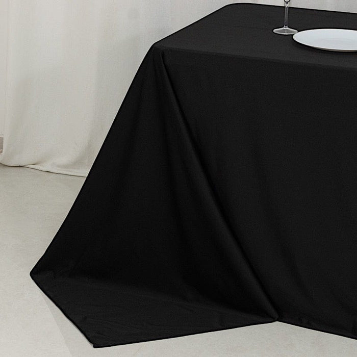 90" x 156" Fire Retardant Scuba Polyester Rectangle Tablecloth