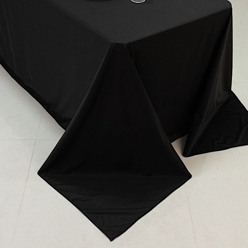 90" x 156" Fire Retardant Scuba Polyester Rectangle Tablecloth